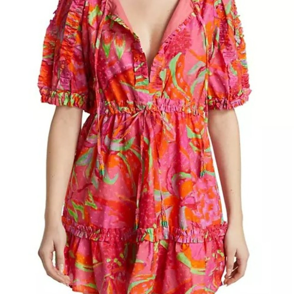 Farm Rio Fruit Brush Mini Dress, Small